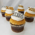 Chocolate 2023 graduation cupcakes in cu or csu gold