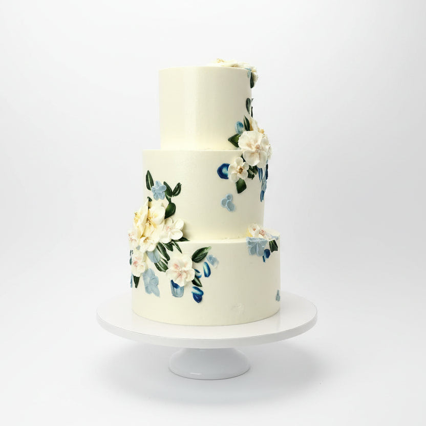Palette Painted Floral Cake with Buttercream Wildflowers