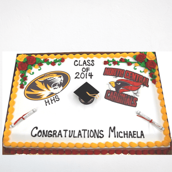Graduation sheet cake with images