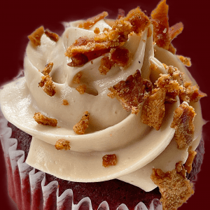 Cupcake with bacon