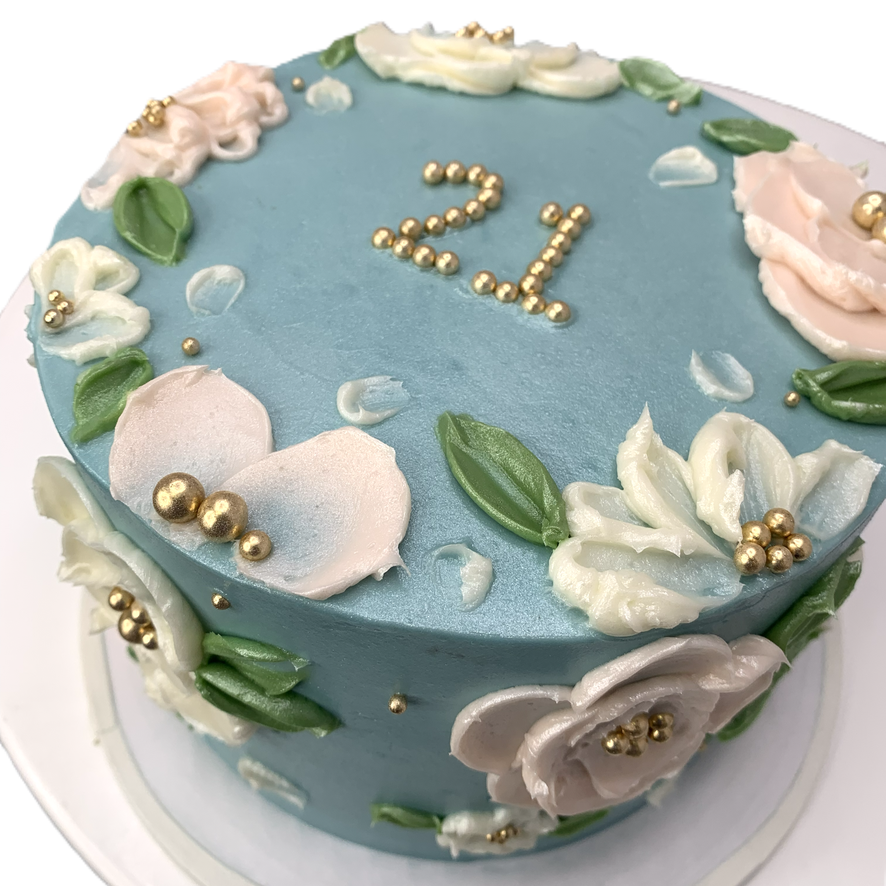 Palette Painted Floral Cake