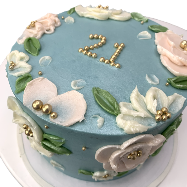 Palette Painted Floral Cake