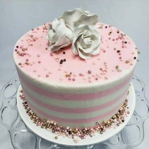 The Makery Famous Pink Champagne 3 Gumpaste Flowers (Additional Charge)